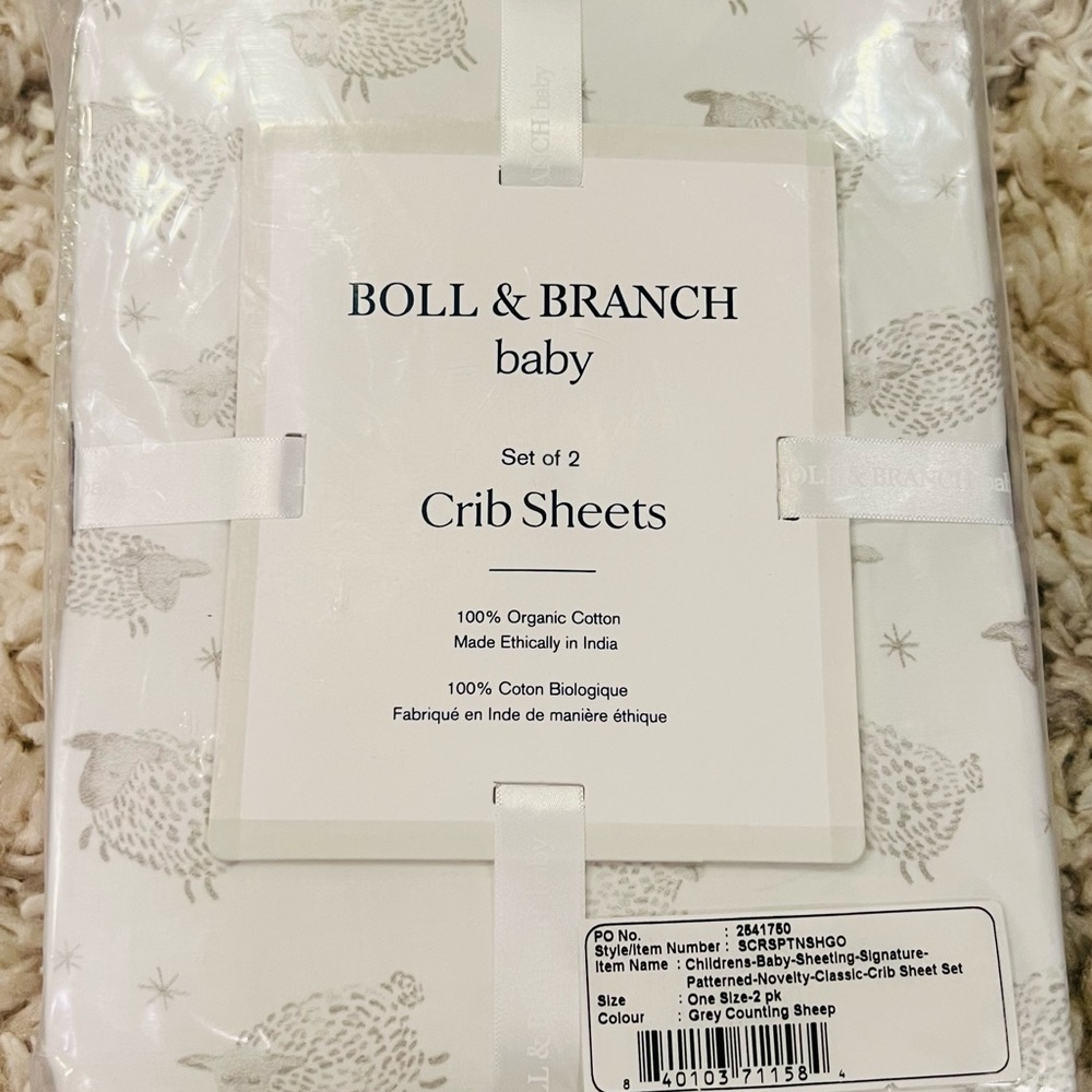 Boll&Branch crib sheet